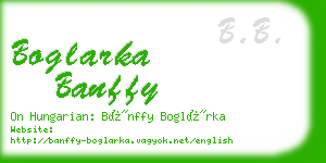 boglarka banffy business card